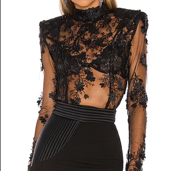 Zhivago Tops - Zhivago Mulwala Blouse in Black lace and flowers 6